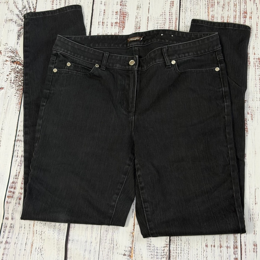 JMclaughlin‎ Womens Black Denim Jeans Skinny Stretch Size 10 Inseam 31 - Picture 4 of 5